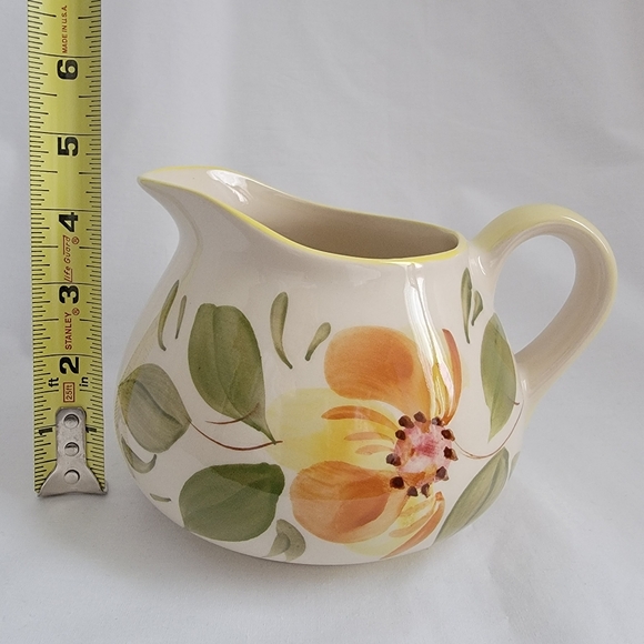 Vintage Secla Portugal Pottery Hand Painted Floral Pitcher P3315 - Picture 12 of 13